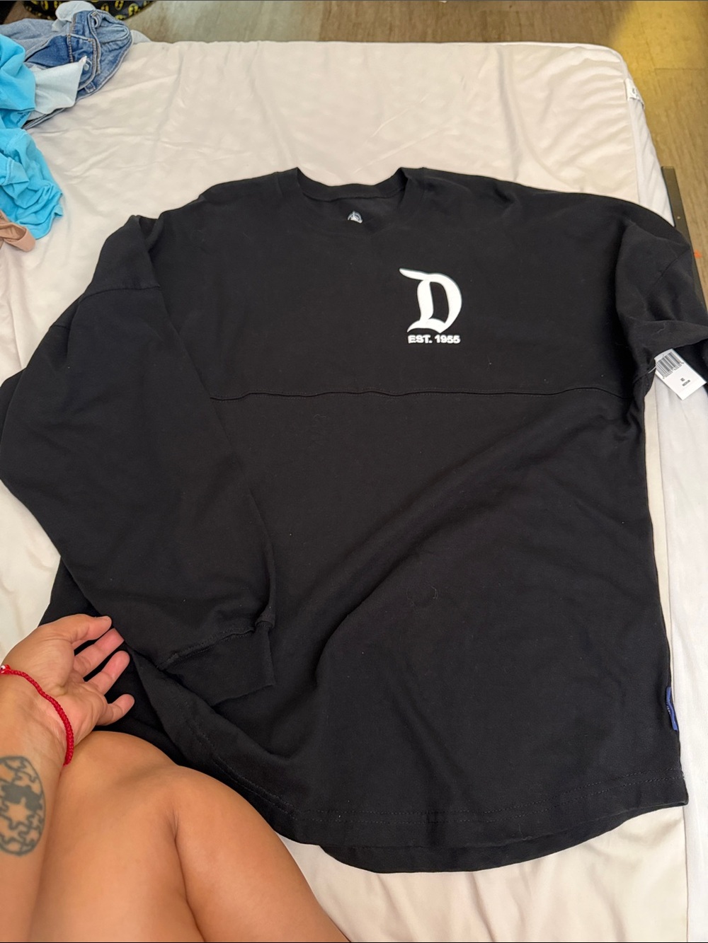 Disney Black Sweatshirt with White 'D' Logo